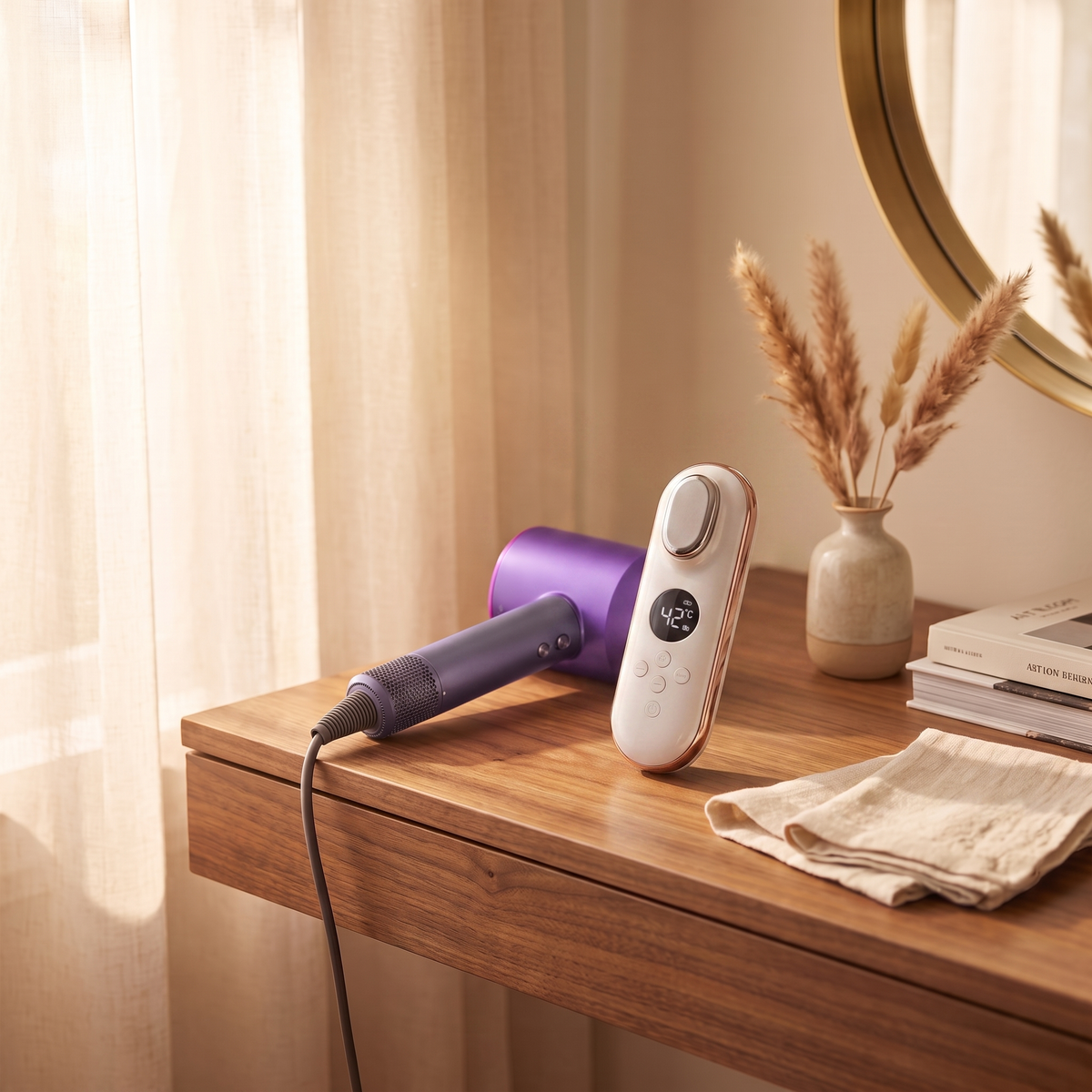 Beauty & Wellness – HairSonic Pro und Purevia Lift Pro im hellen, sonnigen Zuhause-Ambiente
