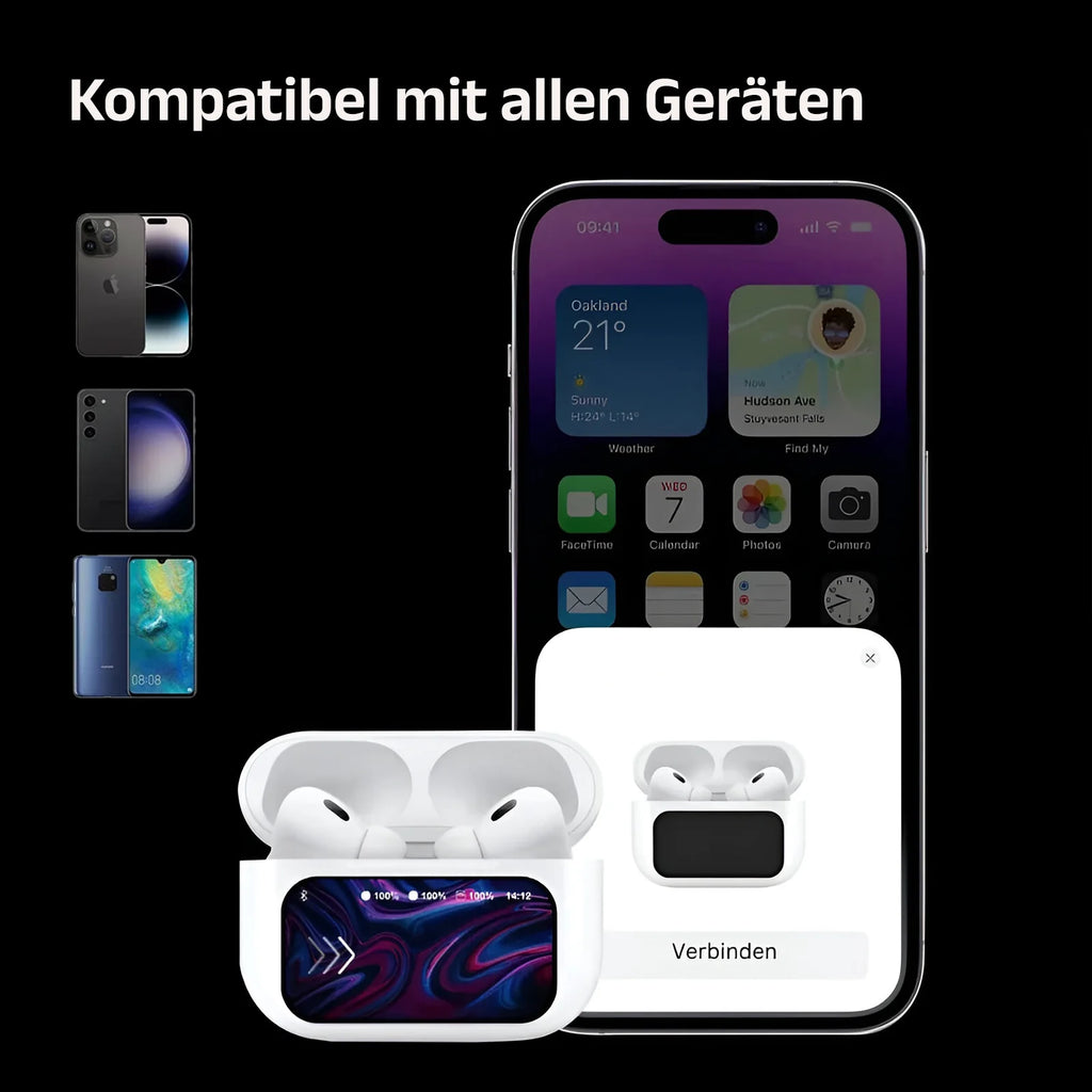 TouchPods Pro In-Ear mit Touchscreen Case