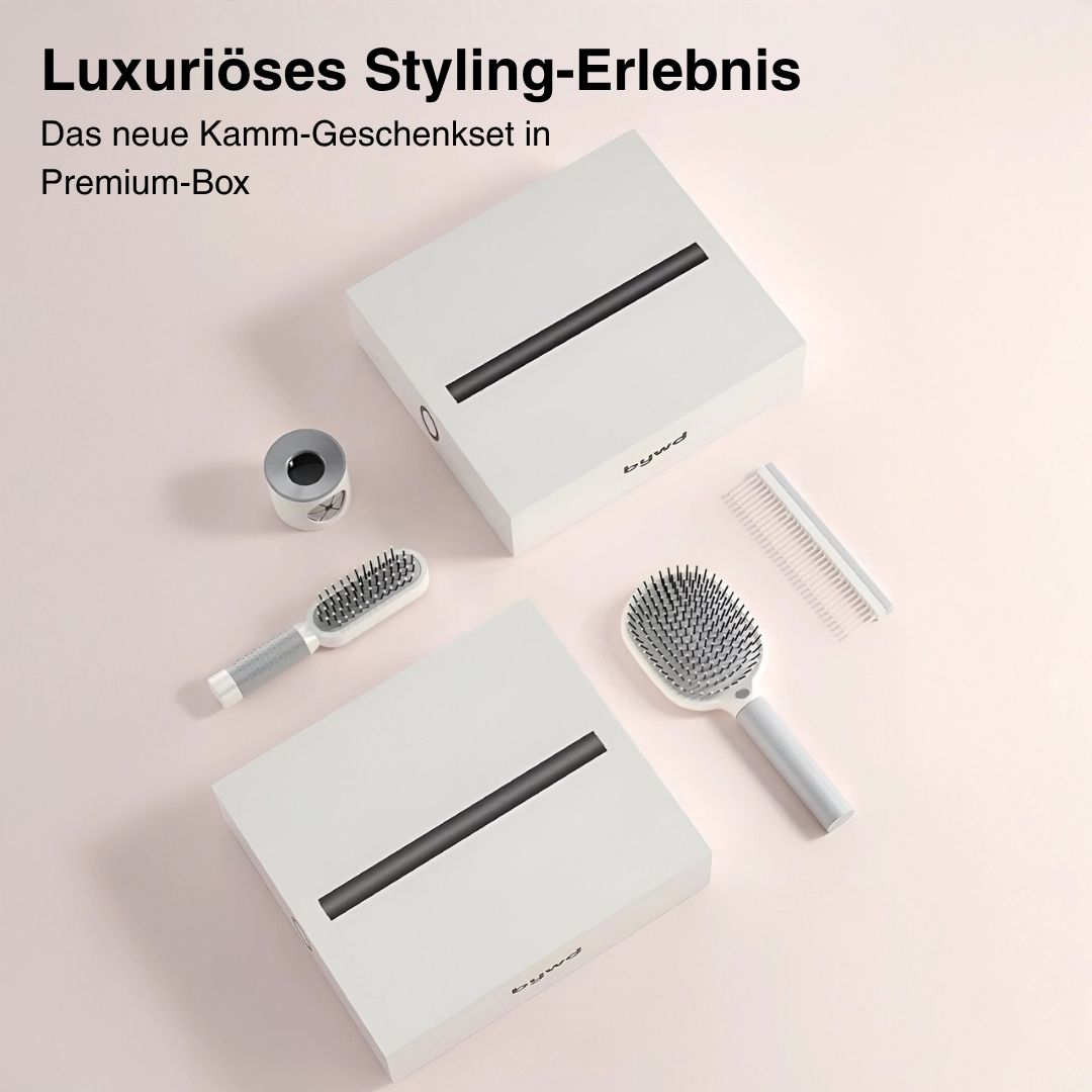 Haarbürsten Set mit Wandhalterung