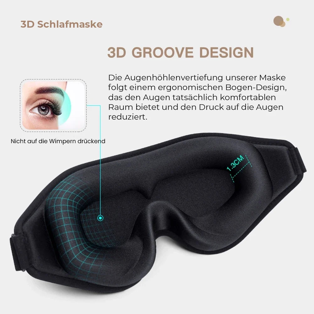 3D Schlafmaske – Lichtblockierend & Komfortabel