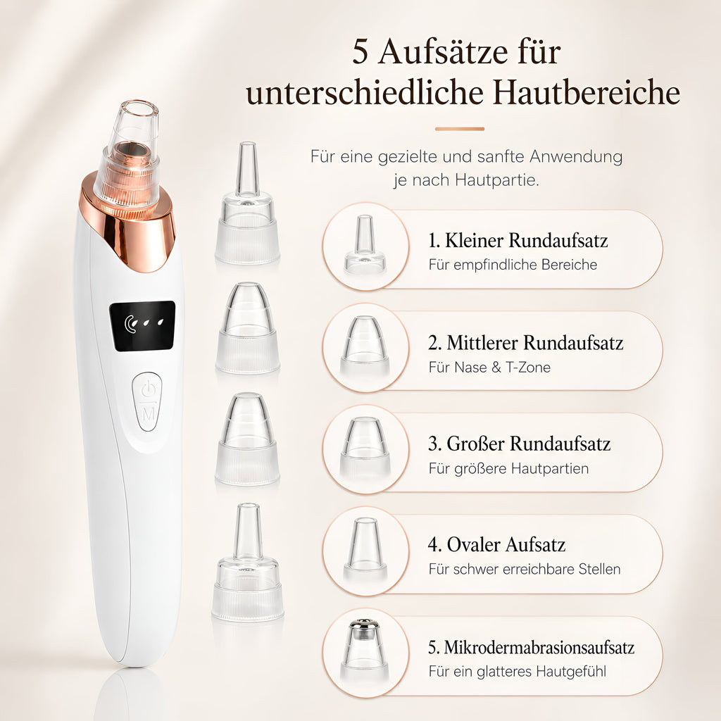 Vakuum Porenreiniger – 5 Aufsätze, 3 Stufen