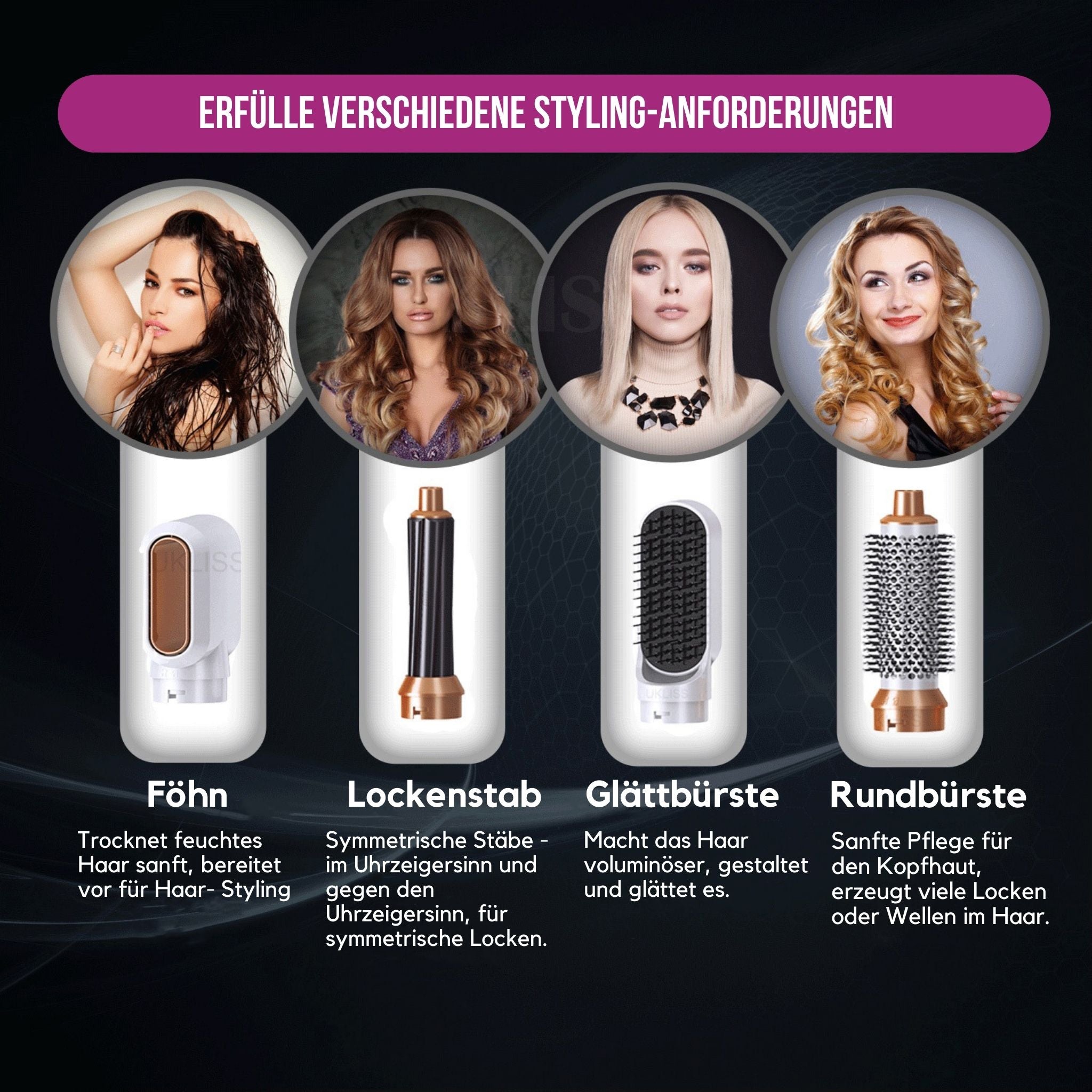 5-in-1 Hairstyler mit Coanda Effekt