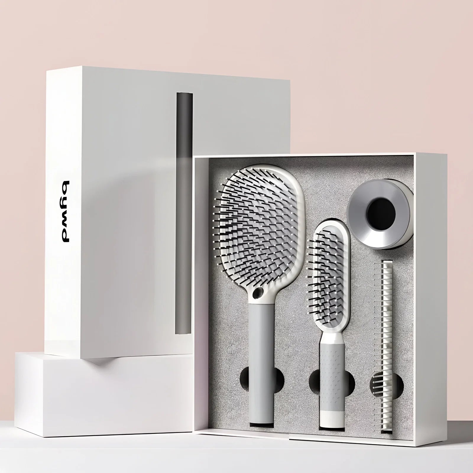 Haarbürsten Set mit Wandhalterung