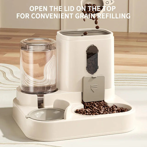 2 in 1 Dog and Cat Feeder with Water Dispenser