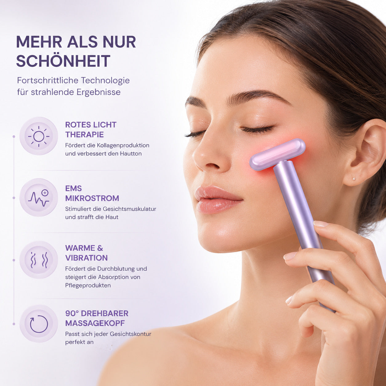 AgeDefy EMS Massagerät – Anti-Aging LED