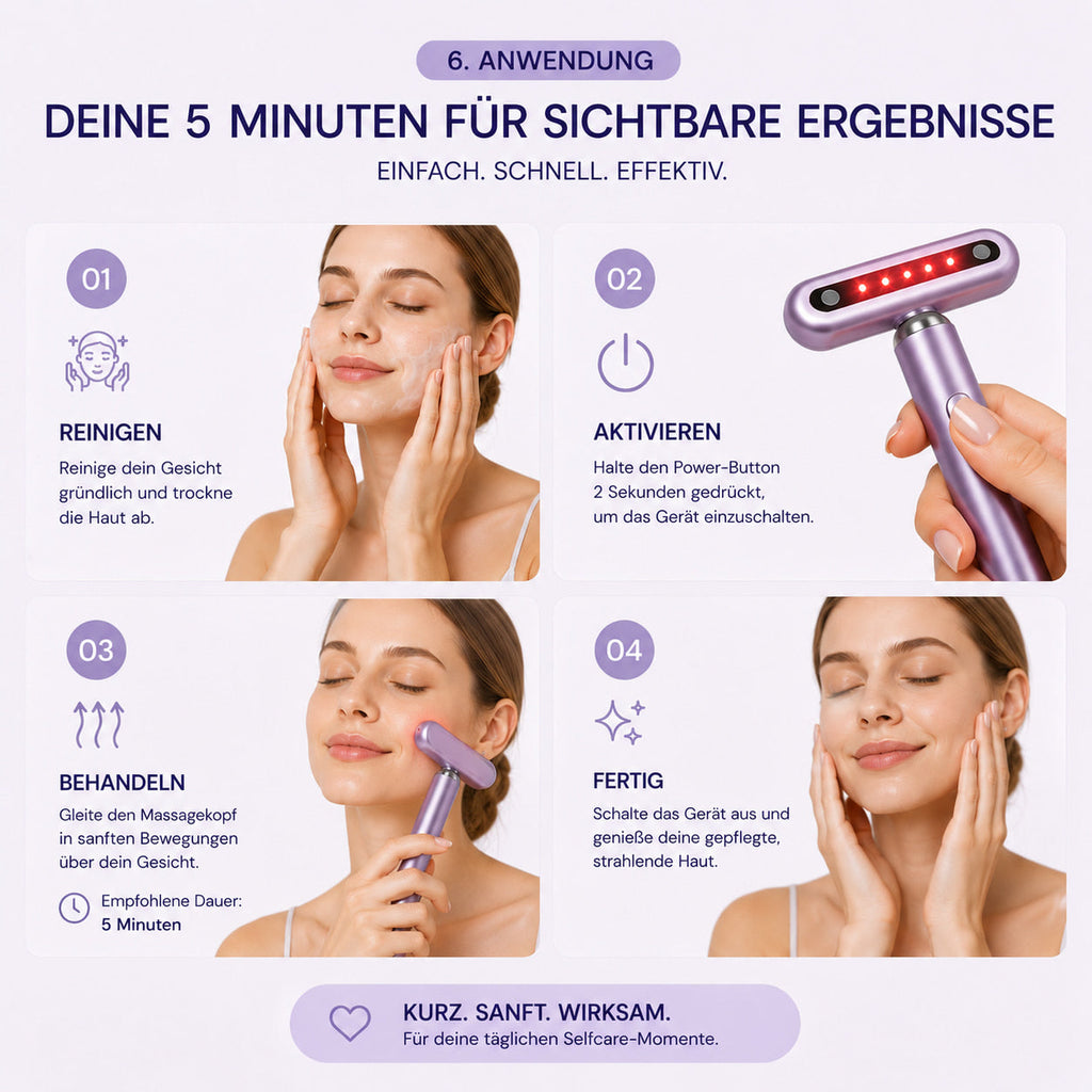 AgeDefy EMS Massagerät – Anti-Aging LED
