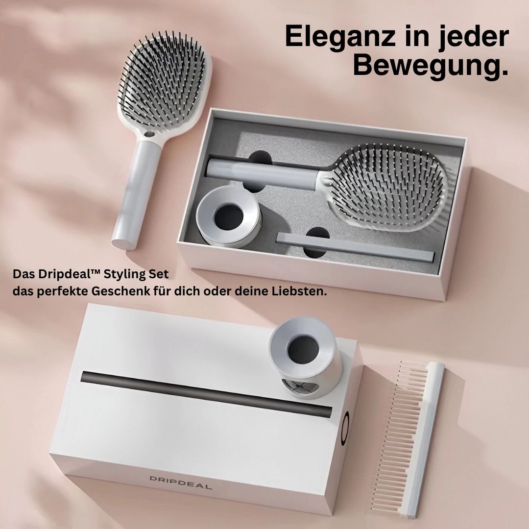 Haarbürsten Set mit Wandhalterung