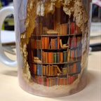 3D Bibliotheks Becher Geschenk
