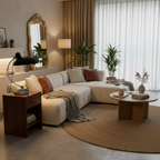 ScandiArc Tischlampe – Bauhaus-inspirierte Design-Tischleuchte mit gebogenem Metallarm in Chrom für Schreibtisch, Nachttisch & Wohnzimmer