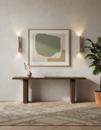 Travertin-Wandleuchte Walnussfuß beige – moderne Wandlampe für Bad, Flur & Wohnzimmer