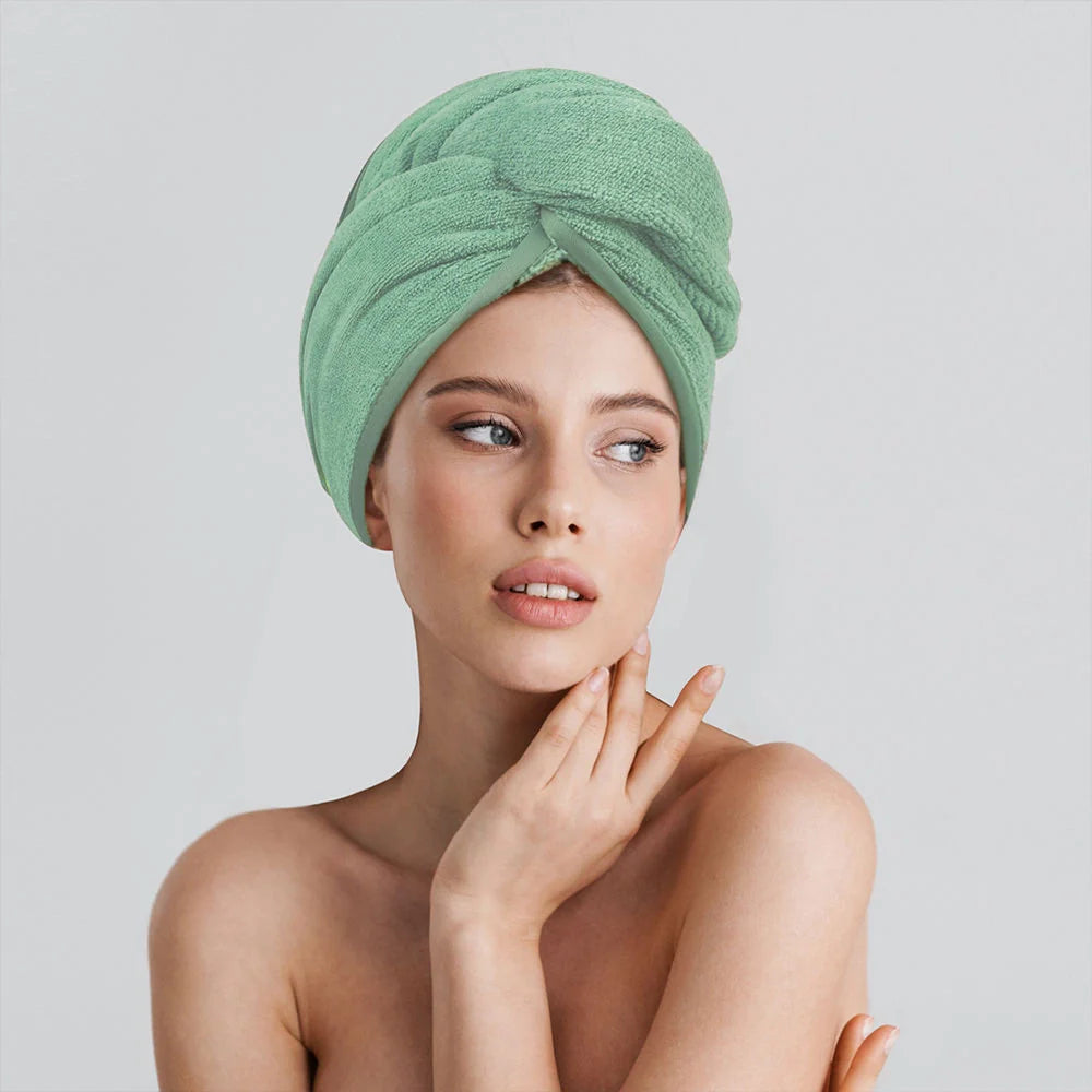 Mikrofaser Haarturban 2er Set