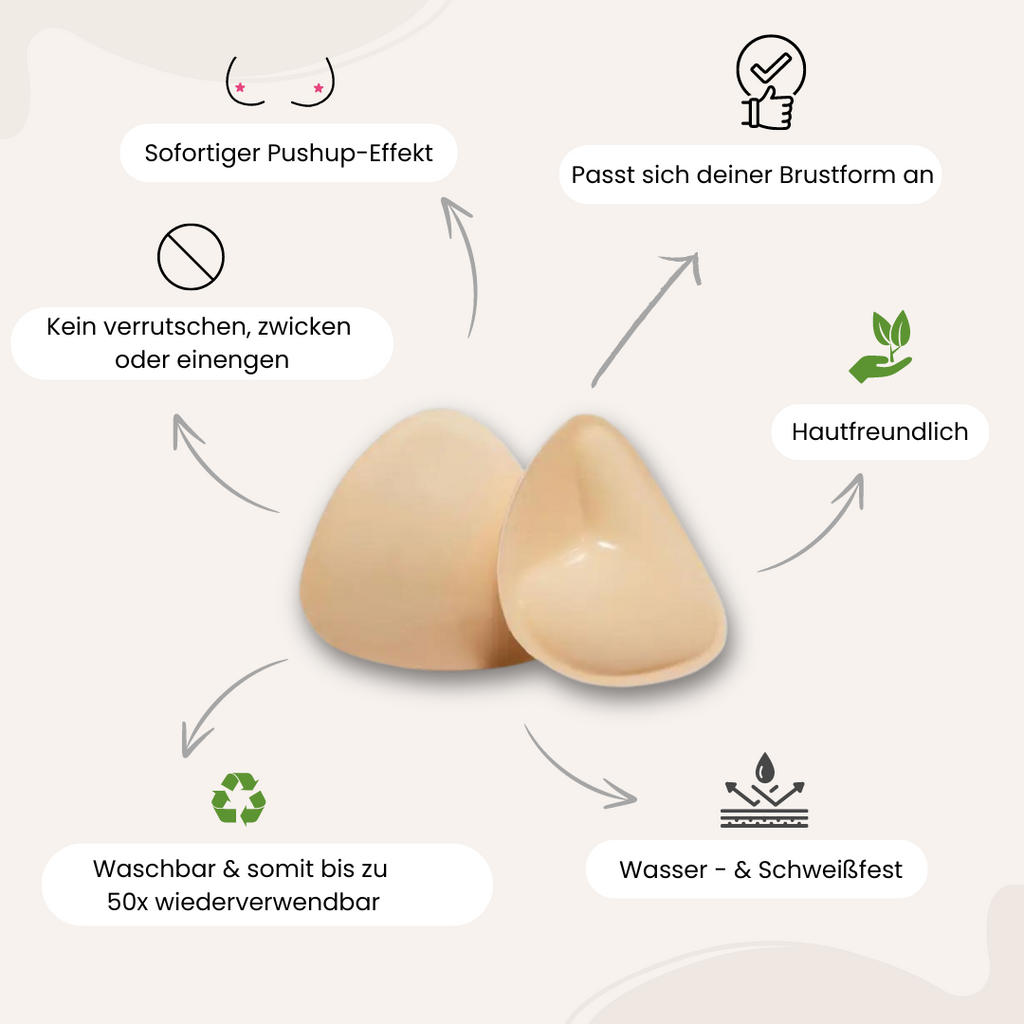 PushPads Brusteinlagen – Silikon Push-up