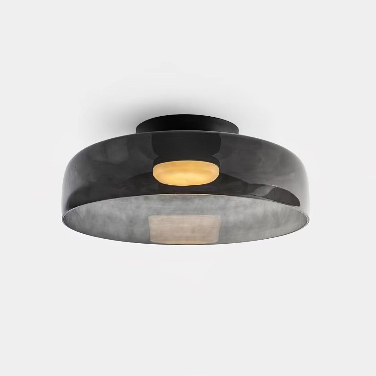 Deckenleuchte aus Rauchglas mit integriertem LED, dimmbar, im minimalistischen Stil