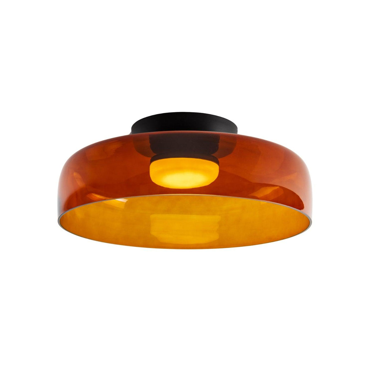 Deckenleuchte aus Rauchglas mit integriertem LED, dimmbar, im minimalistischen Stil