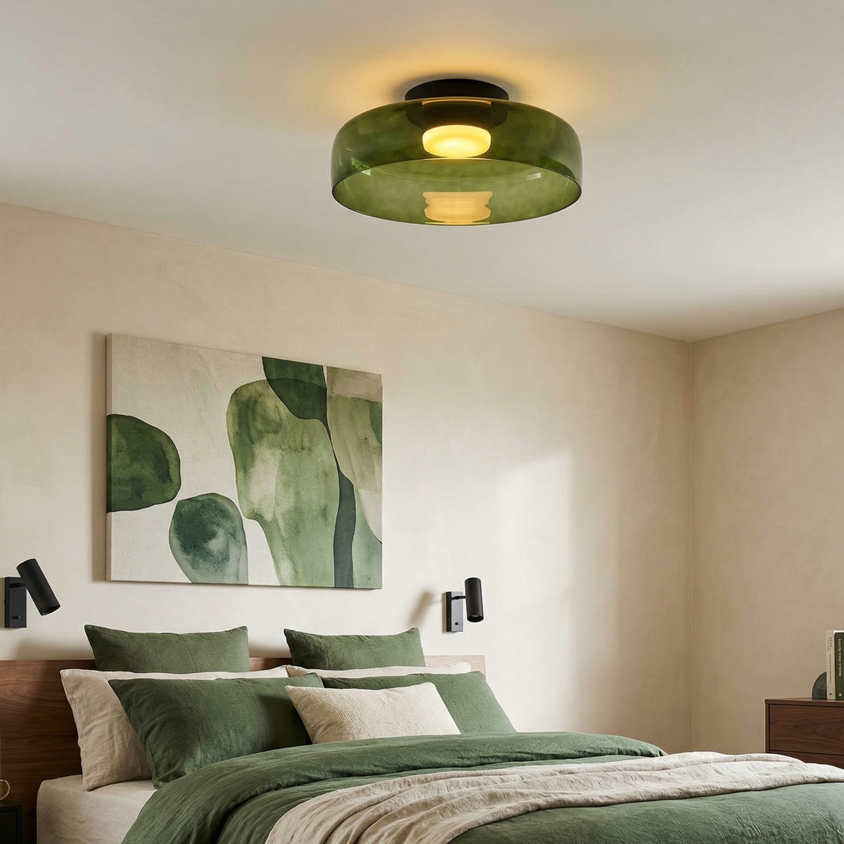 Deckenleuchte aus Rauchglas mit integriertem LED, dimmbar, im minimalistischen Stil