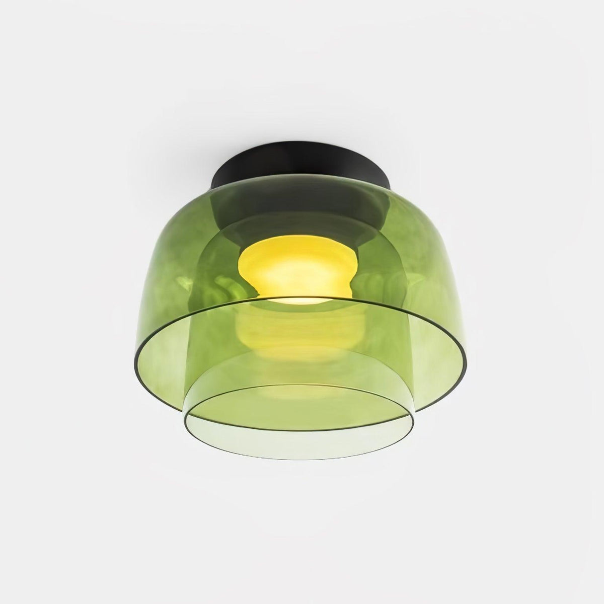 Deckenleuchte aus Rauchglas mit integriertem LED, dimmbar, im minimalistischen Stil