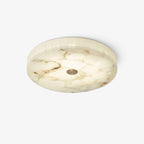 Alabaster-Deckenleuchte Weiß & Gold – elegante Deckenlampe fürs Wohnzimmer, Esszimmer & Flur