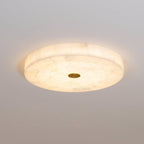 Alabaster-Deckenleuchte Weiß & Gold – elegante Deckenlampe fürs Wohnzimmer, Esszimmer & Flur