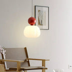 Nordische Kürbis-Hängeleuchte – Moderne LED-Pendelleuchte aus Glas mit 1 oder 3 Köpfen für Schlafzimmer, Esszimmer & Wohnzimmer, höhenverstellbar