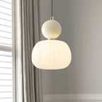 Nordische Kürbis-Hängeleuchte – Moderne LED-Pendelleuchte aus Glas mit 1 oder 3 Köpfen für Schlafzimmer, Esszimmer & Wohnzimmer, höhenverstellbar