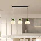 Nordische Kürbis-Hängeleuchte – Moderne LED-Pendelleuchte aus Glas mit 1 oder 3 Köpfen für Schlafzimmer, Esszimmer & Wohnzimmer, höhenverstellbar