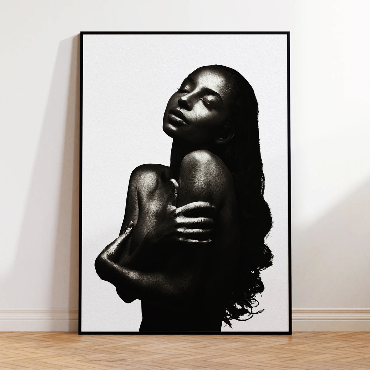 Retro Musik-Poster Leinwandbild – Schwarz-Weiß Kunstdruck Musiker-Portrait für Bar, Wohnzimmer & Wanddeko, mehrere Größen