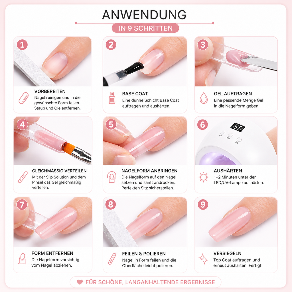 Polygel Nagelset – Professionelle Gelnägel