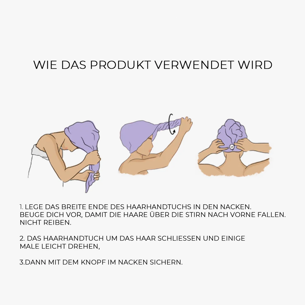 Mikrofaser Haarturban 2er Set