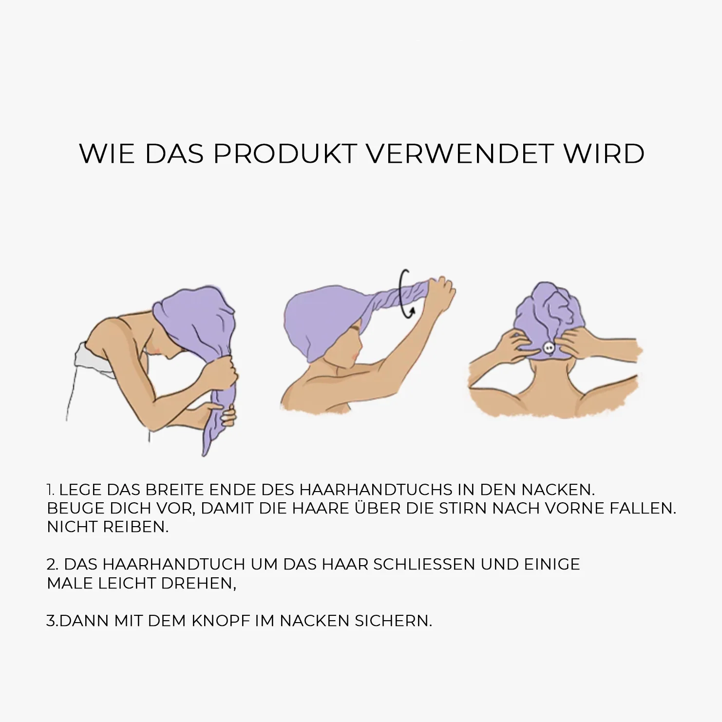 Mikrofaser Haarturban 2er Set