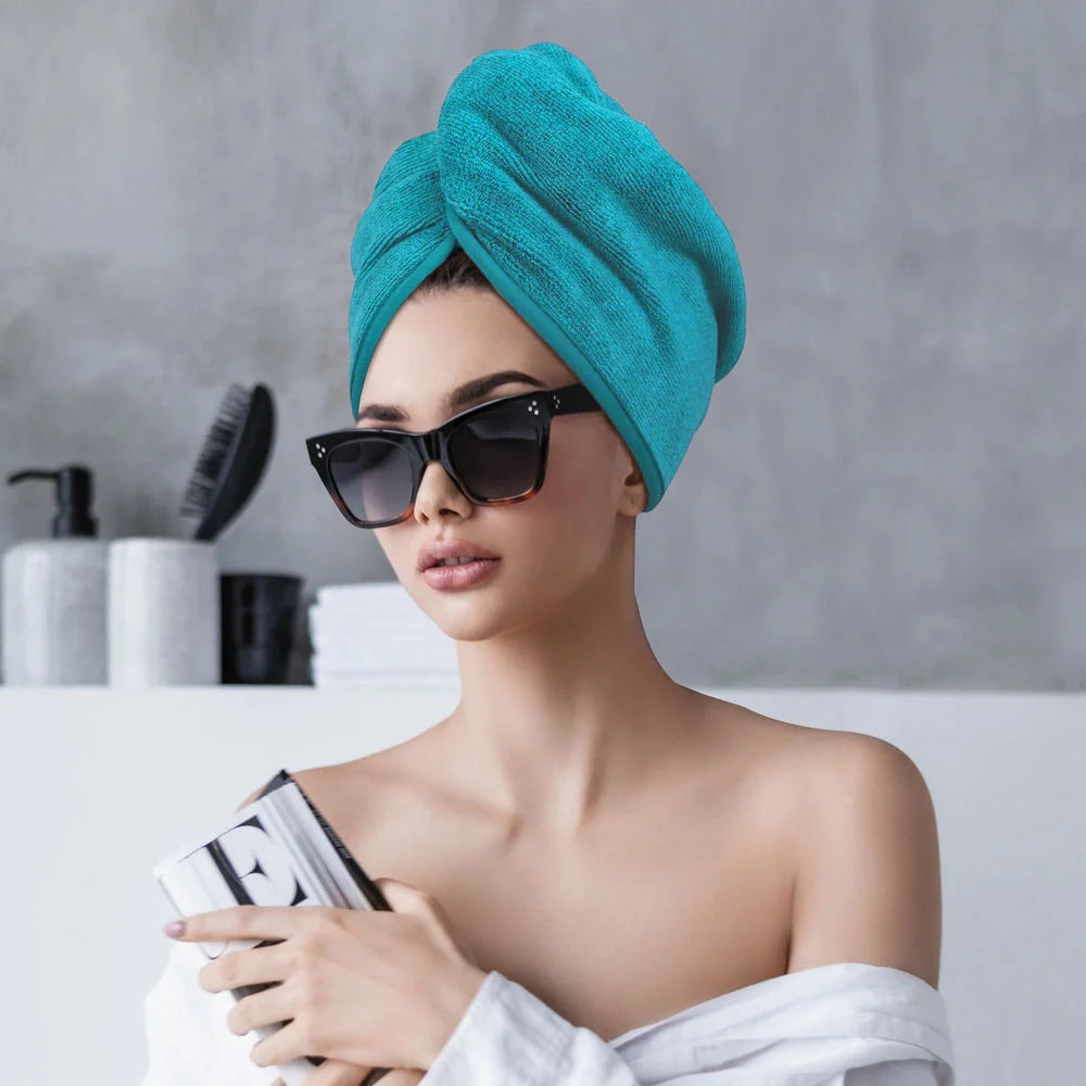 Mikrofaser Haarturban 2er Set