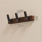 Minimalist Wandgarderobe Holz Metall