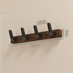 Minimalist Wandgarderobe Holz Metall