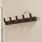Minimalist Wandgarderobe Holz Metall