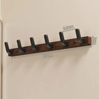 Minimalist Wandgarderobe Holz Metall