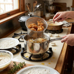 1200ML Deep Fryer Pot with Strainer