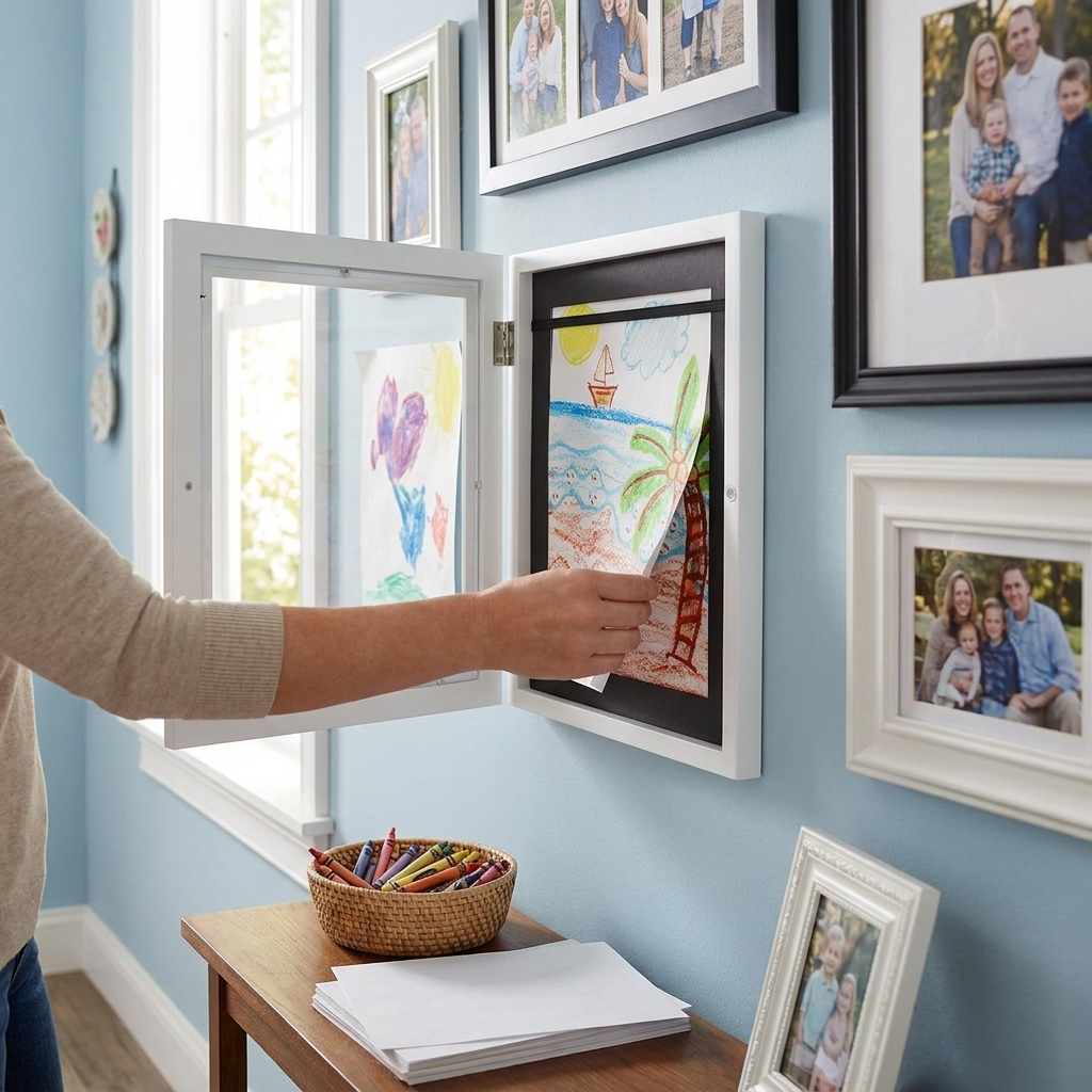 Picture frame for up to 150 drawings