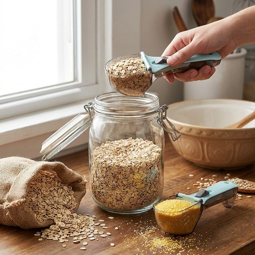 2Pcs Adjustable Measuring Cup And Measuring Spoon