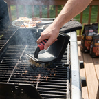 3 in 1 Grill Brush with Brass Bristles and Scraper