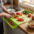 2 in 1 Cutting Board with Container Tray