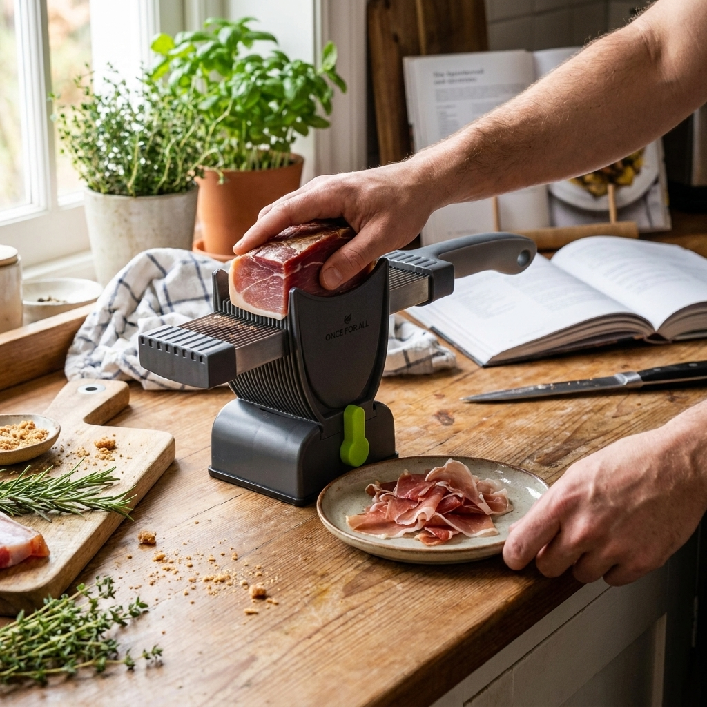 Manual Food and Meat Slicer lifestyle