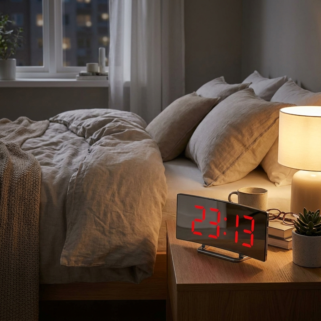 Modern Curved LED Digital Clock lifestyle