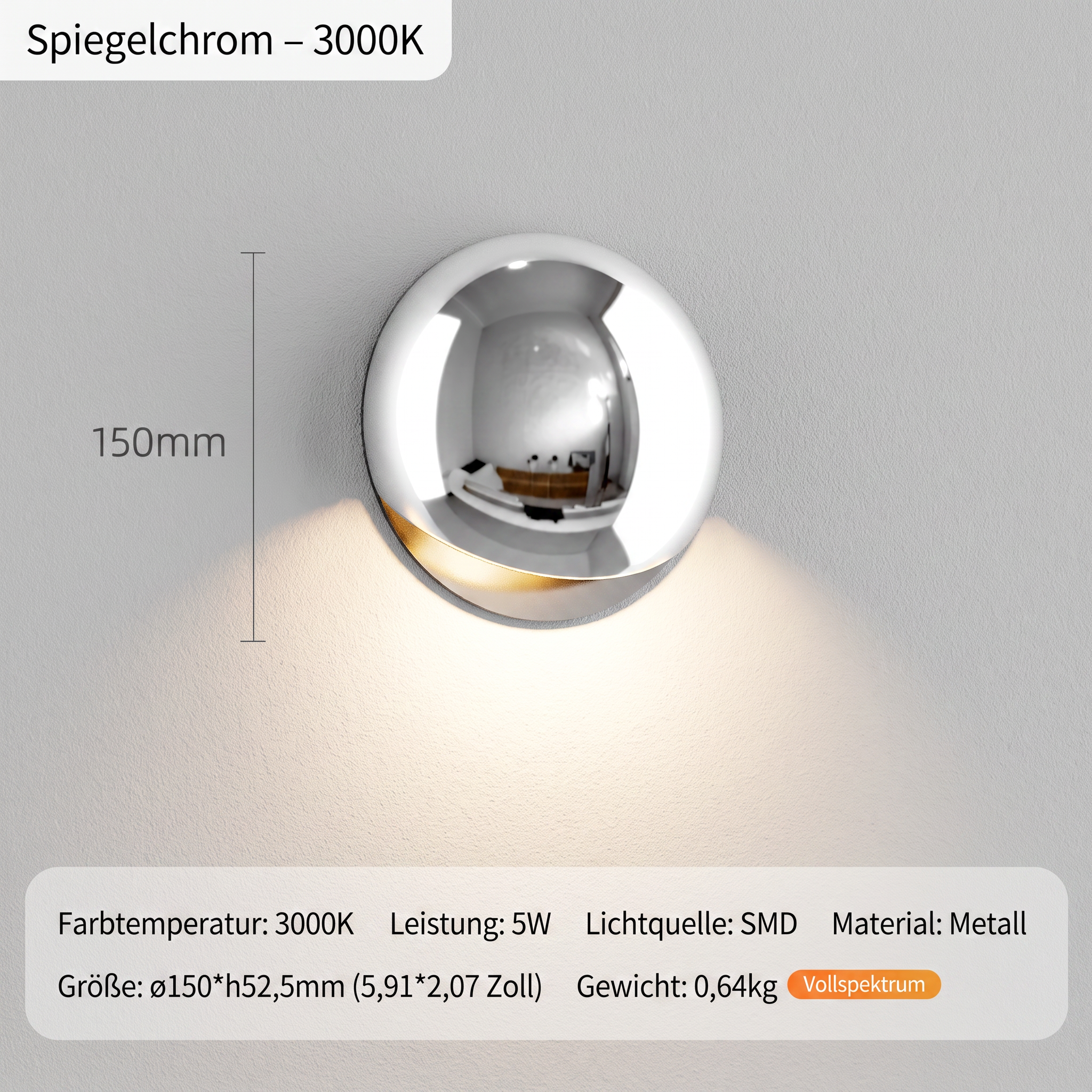 Spiegelchrom 3000K