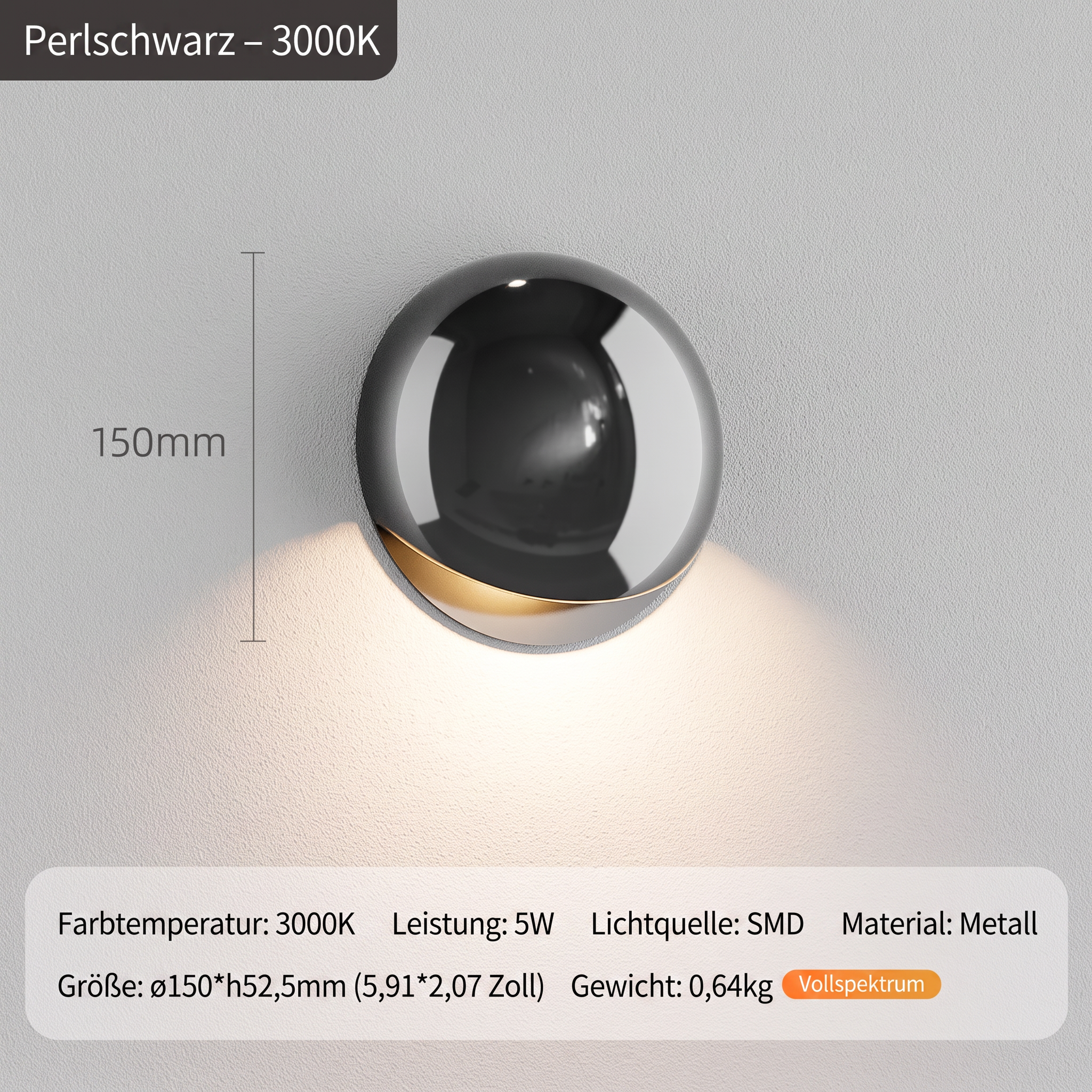 Perlschwarz 3000K