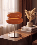Italienische Designer-Glastischlampe Orange Lifestyle