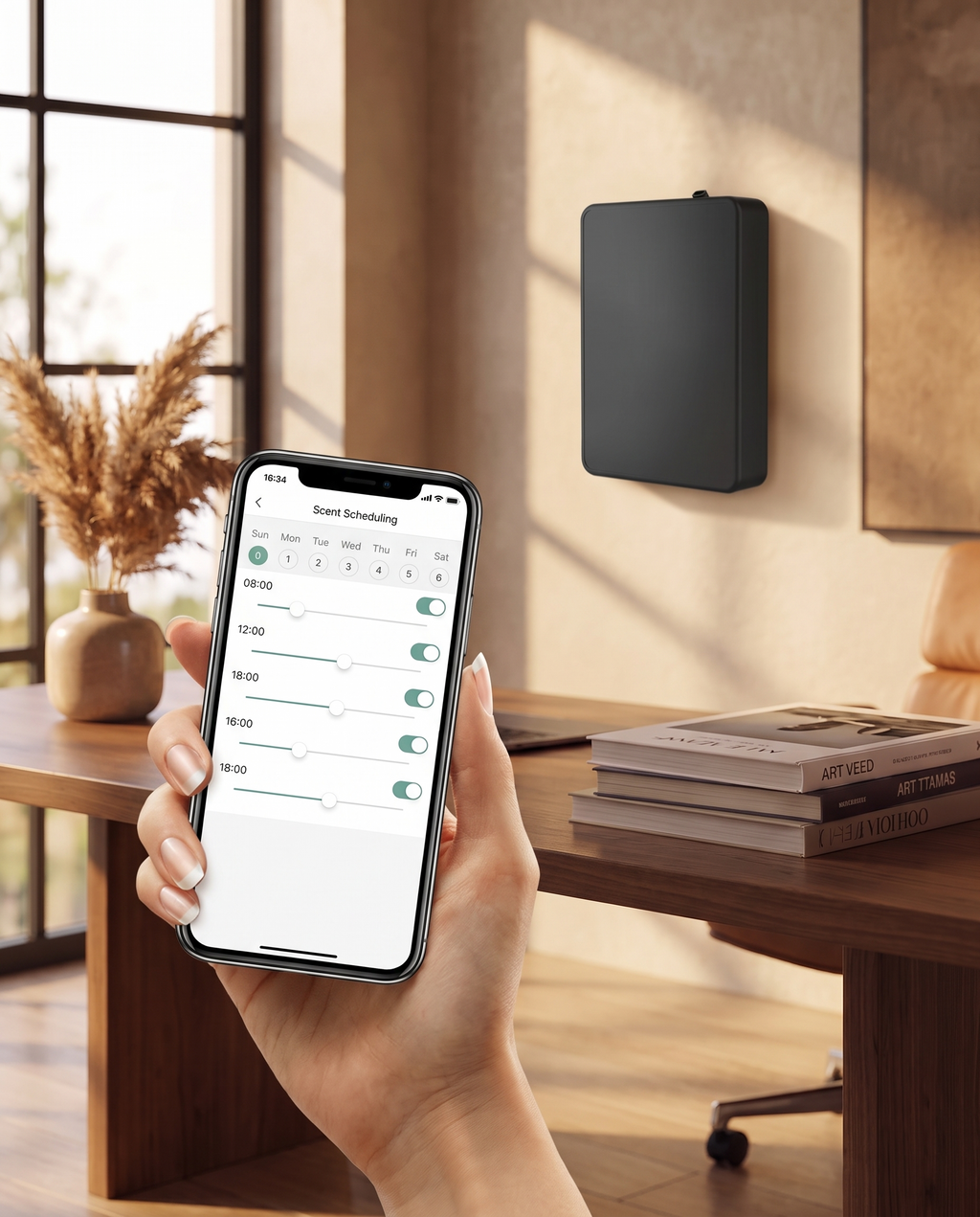 App-Steuerung des Smart Duft Diffusors per Smartphone