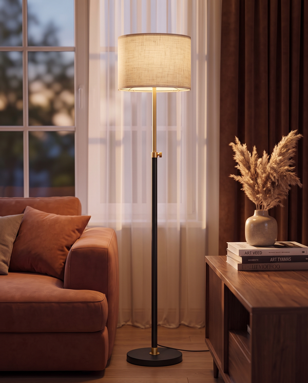 VASAGLE Stehlampe Höhenverstellbar 140-170cm