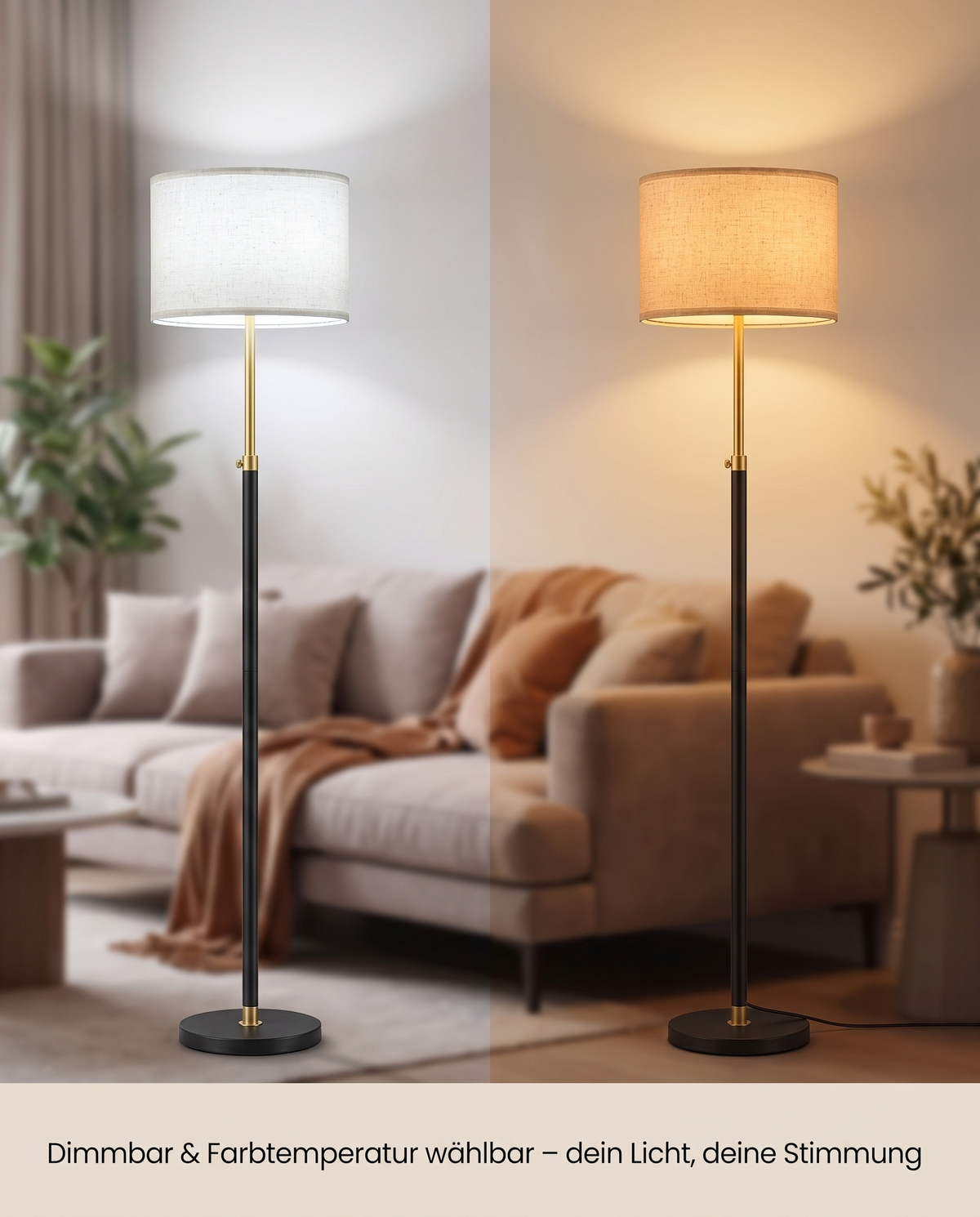 Dimmbare Farbtemperatur der VASAGLE Stehlampe