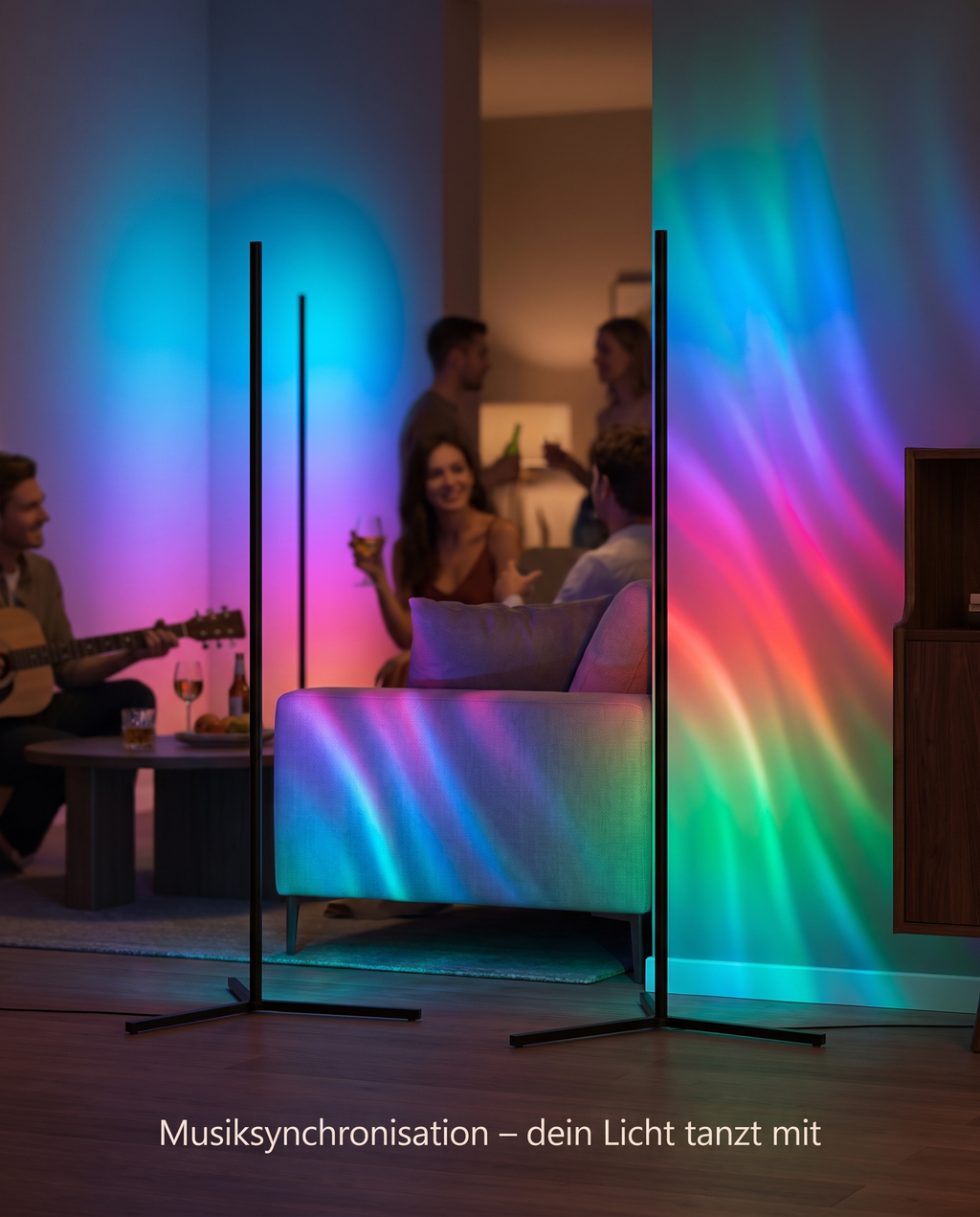 Musiksynchronisation RGB Eck-Stehleuchte