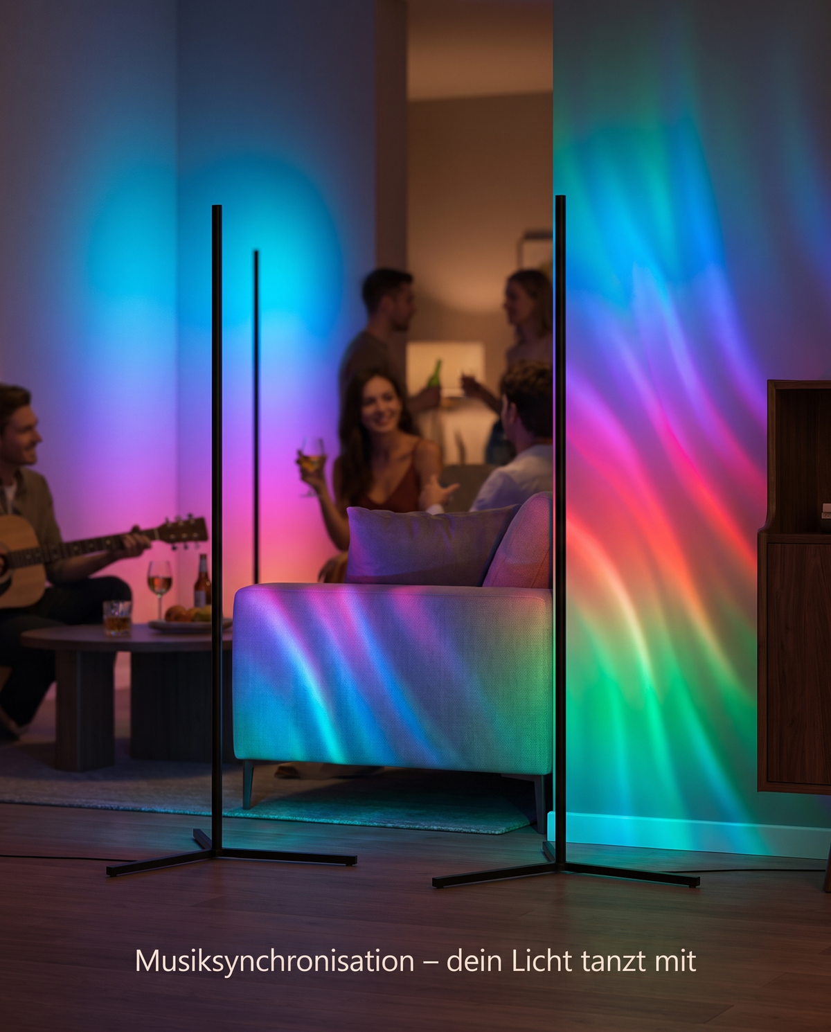 Musiksynchronisation RGB Eck-Stehleuchte