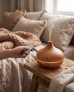 Aroma Diffusor mit Fernbedienung im Wohnzimmer